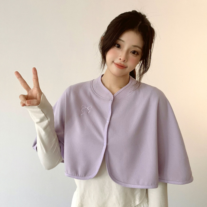 Шал за майчинство, накидка-пелерина за кърмене, warp-knit тъкане, монохромен модел, запазва топлината