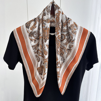 Šal s printom kašu cvijeća, poliester, ravna tkanina, ljetni stil