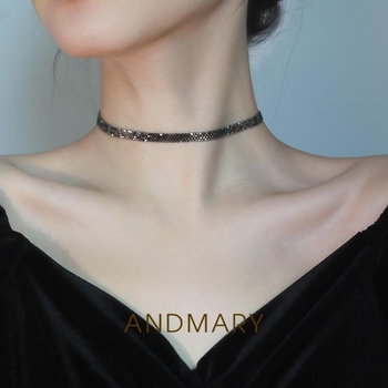 Colier cu mărgele, antic, minimalist, Material: Alt; Tratament: Electroplacare