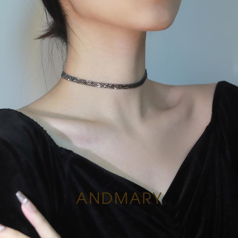 Colier cu mărgele, antic, minimalist, Material: Alt; Tratament: Electroplacare