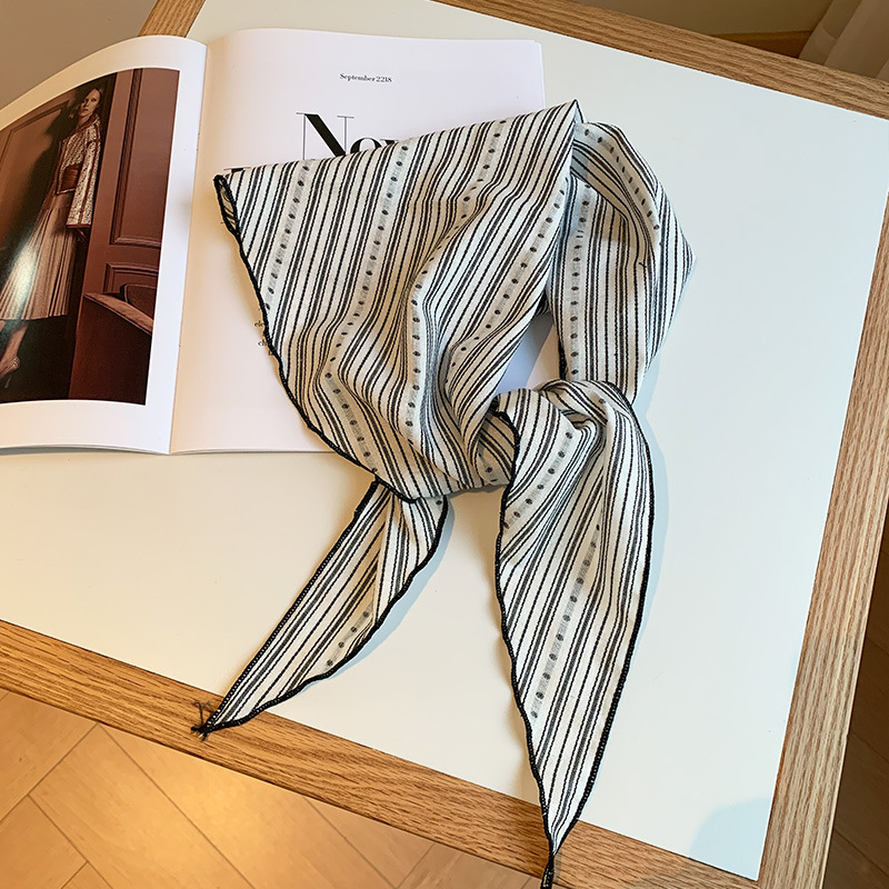 Памучен триъгълен шал за врата в японски стил, двустранен, дишащ, потоглъщащ, пролет 2025