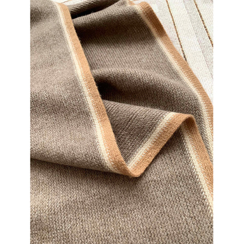 Плетен вълнен шал с ресни - над 96% вълна, Warp тъкане, дълъг, универсален висок клас зимен стил, Зима 2024