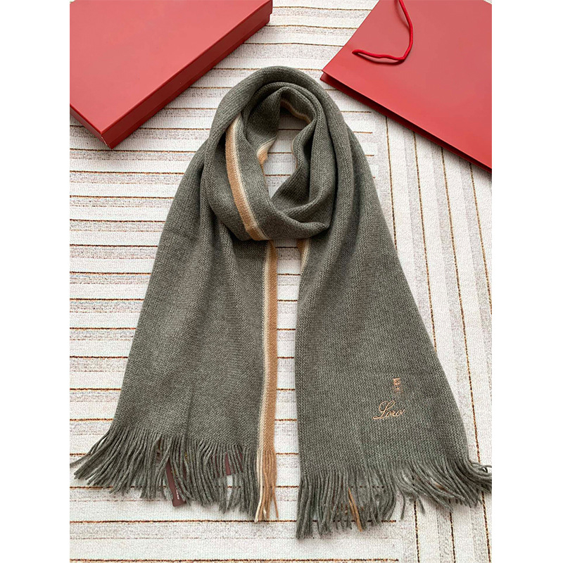 Плетен вълнен шал с ресни - над 96% вълна, Warp тъкане, дълъг, универсален висок клас зимен стил, Зима 2024