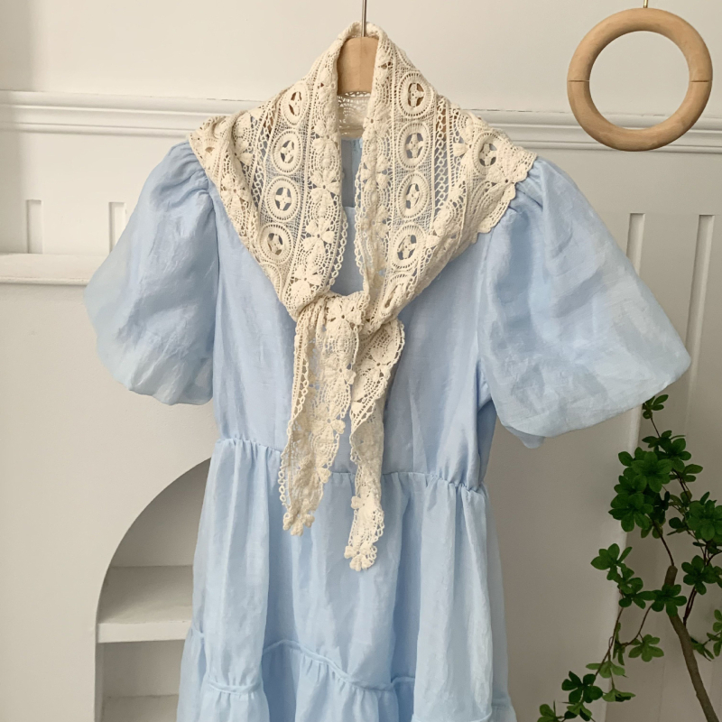 Trokutasti šal od poliestera, warp-knitted, za jesen, unisex minimalistički nišni stil.