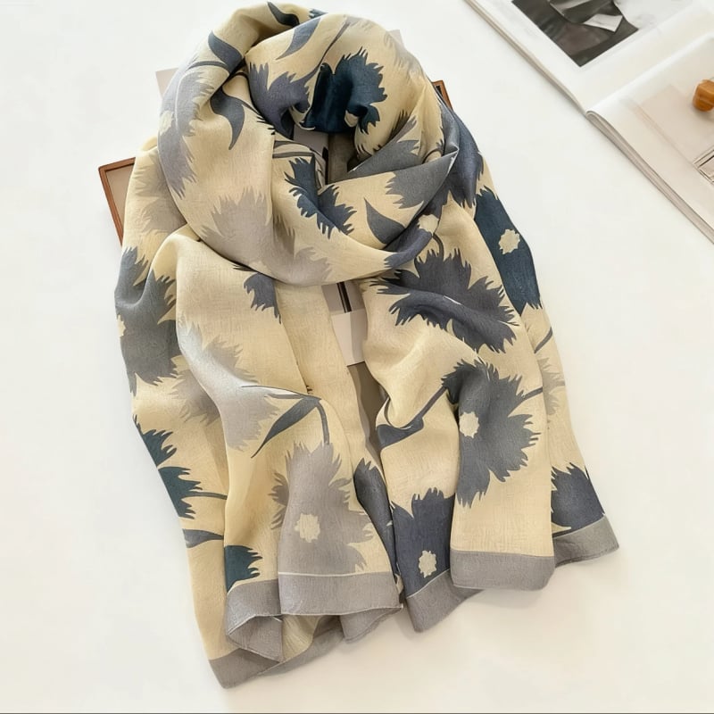 Șal de damă din bumbac și in, lung, primăvara 2025, încălzește (țesătură plată; material: bumbac și in; primăvara 2025; încălzește)