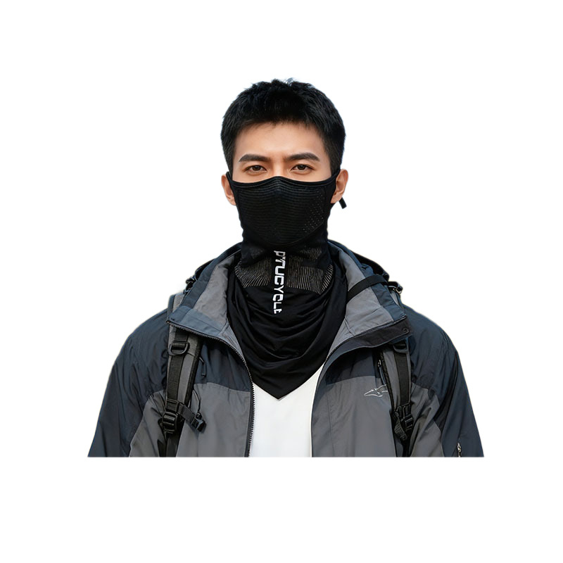 Mască pentru ciclism cu protecție solară, guler de gât din fleece, unisex, în stoc, personalizabil