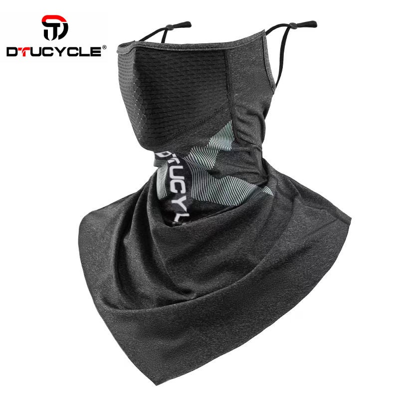 Mască pentru ciclism cu protecție solară, guler de gât din fleece, unisex, în stoc, personalizabil