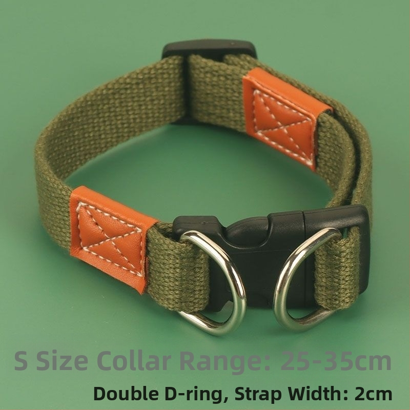 Regulējama kanvas suņa kaklasaite ar kokvilnas audumu un spandeksa maisījumu (2024. ziemā)