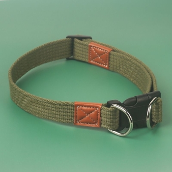 Állítható vászon kutyakör pamut-elasztán anyagból, vastagított kialakítás