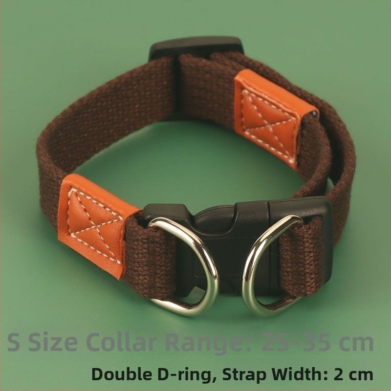 Regulējams suņa kaklarota no audekla ar kokvilnas-elastāna audumu, biezināts dizains