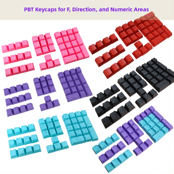 PBT mechanická sada keycaps pre klávesnicu, 42 kláves, priehľadné legendy pre osvetlenie, vyryté na hornej strane, určené pre F klávesy a numericko-smerový blok