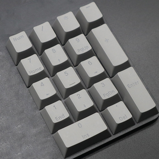 PBT mechanická sada keycaps pre klávesnicu, 42 kláves, priehľadné legendy pre osvetlenie, vyryté na hornej strane, určené pre F klávesy a numericko-smerový blok