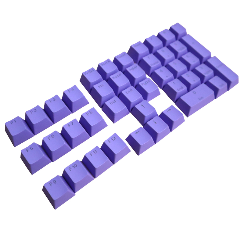PBT mechanická sada keycaps pre klávesnicu, 42 kláves, priehľadné legendy pre osvetlenie, vyryté na hornej strane, určené pre F klávesy a numericko-smerový blok
