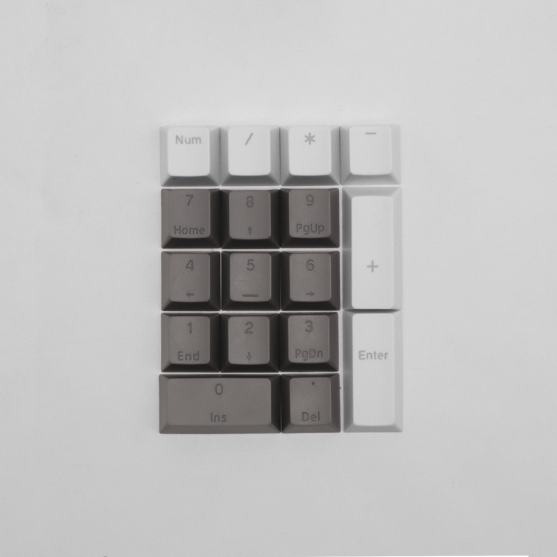 PBT mechanická sada keycaps pre klávesnicu, 42 kláves, priehľadné legendy pre osvetlenie, vyryté na hornej strane, určené pre F klávesy a numericko-smerový blok