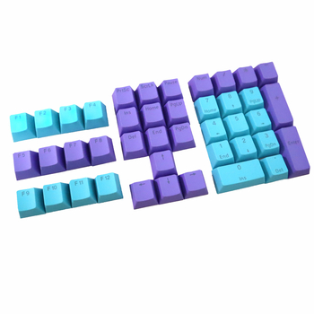 Set keycapov PBT pre mechanickú klávesnicu s priehľadnými gravírovanými znakmi pre F klávesy, numerickú oblasť a šípky, 42 kláves, káblové pripojenie, vodotesný