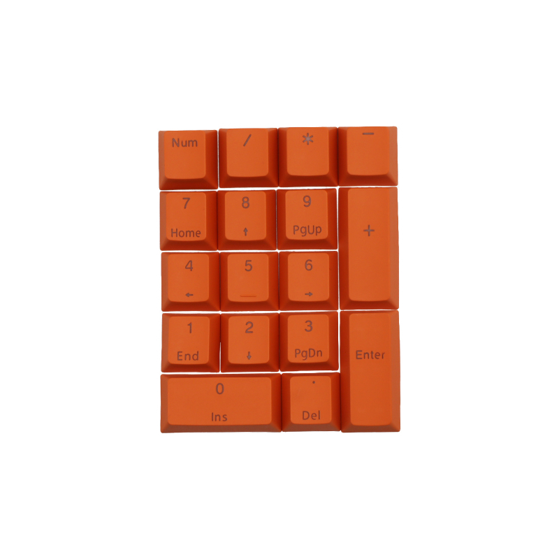 Set keycapov PBT pre mechanickú klávesnicu s priehľadnými gravírovanými znakmi pre F klávesy, numerickú oblasť a šípky, 42 kláves, káblové pripojenie, vodotesný