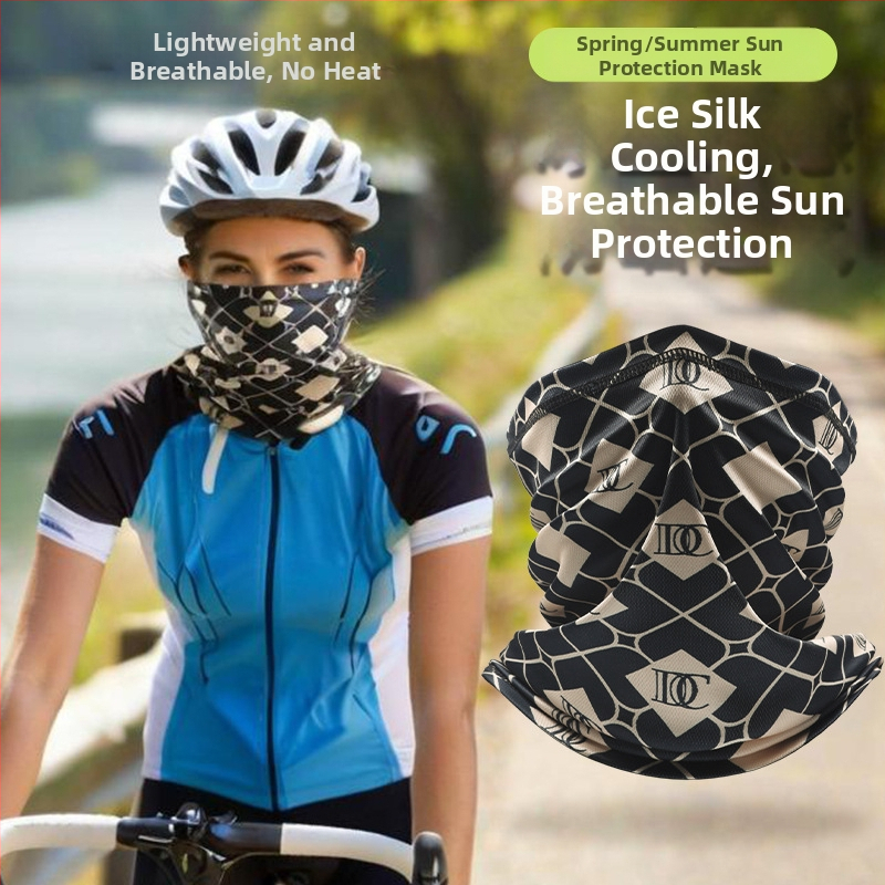 Cyklistická maska, unisex, priedušný polyester, letná ochrana proti slnku