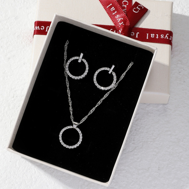 Set cercei și colier din cupru, placare electrochimică, lanț șarpe, stil birou, vara 2025