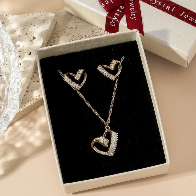 Set cercei și colier din cupru, placare electrochimică, lanț șarpe, stil birou, vara 2025