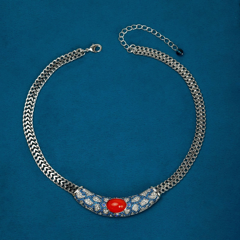 Set nakita: naušnice, ogrlica i prsten u stilu dvorskog vintage — elegantan, svestran, profinjen, luksuzan