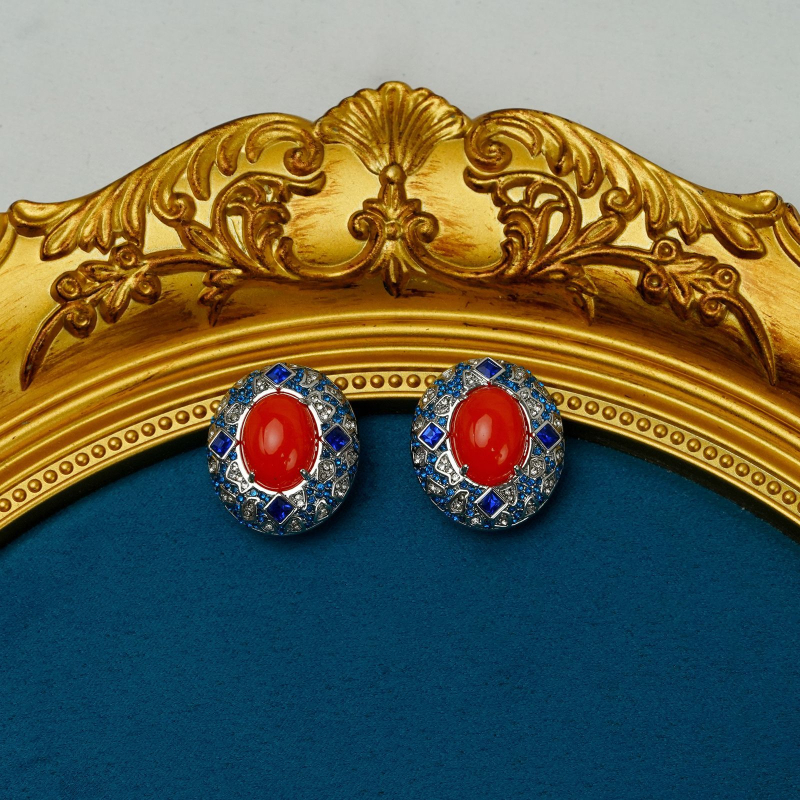 Set nakita: naušnice, ogrlica i prsten u stilu dvorskog vintage — elegantan, svestran, profinjen, luksuzan