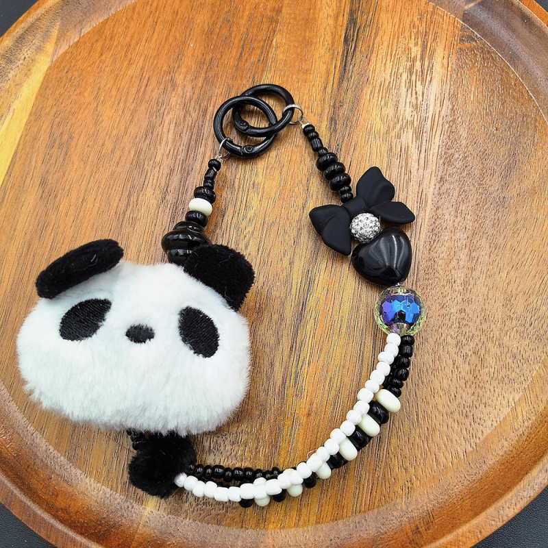 Λούτρινο αρκουδάκι με λουρί για το τηλέφωνο – Χειροποίητο, Νάιλον σχοινί, Μεταλλική αγκράφα, Unisex, Καρτούν κλειδοθήκη