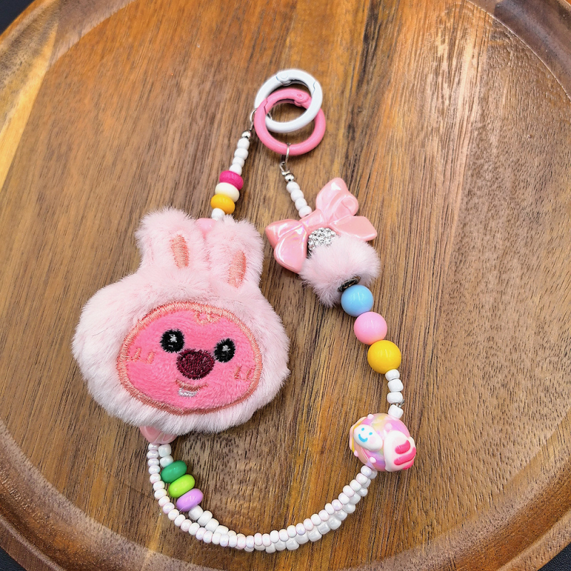 Λούτρινο αρκουδάκι με λουρί για το τηλέφωνο – Χειροποίητο, Νάιλον σχοινί, Μεταλλική αγκράφα, Unisex, Καρτούν κλειδοθήκη