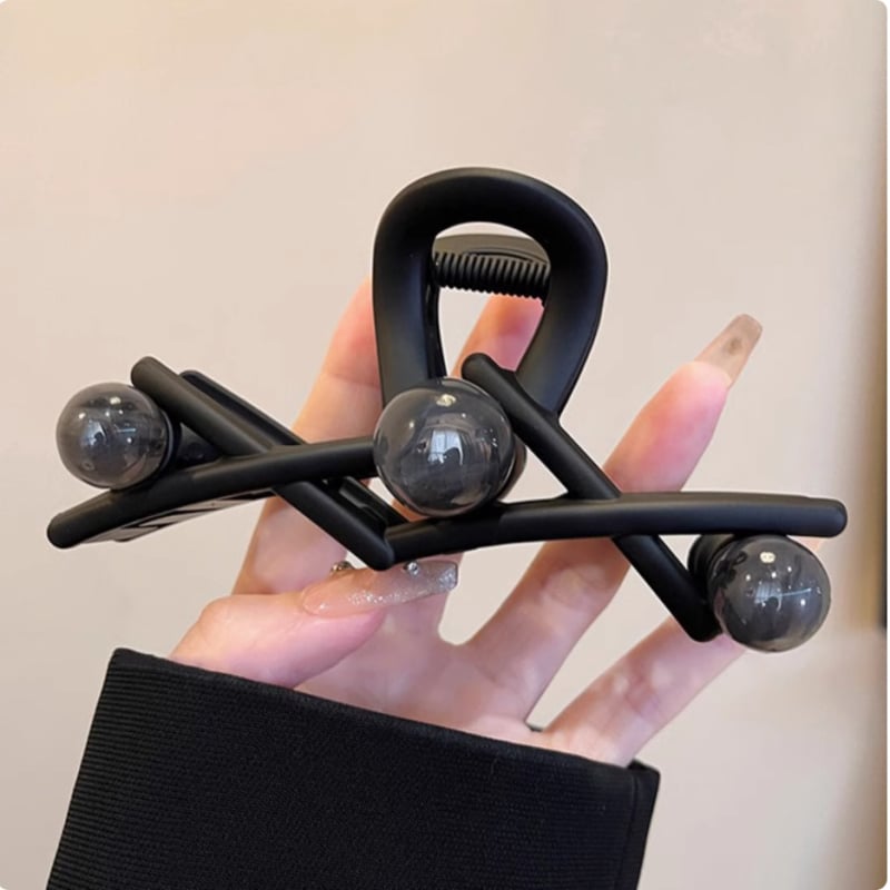 Щипка за коса с мъниста, клипс във формата на акула, за жени, стил ранна есен 2025