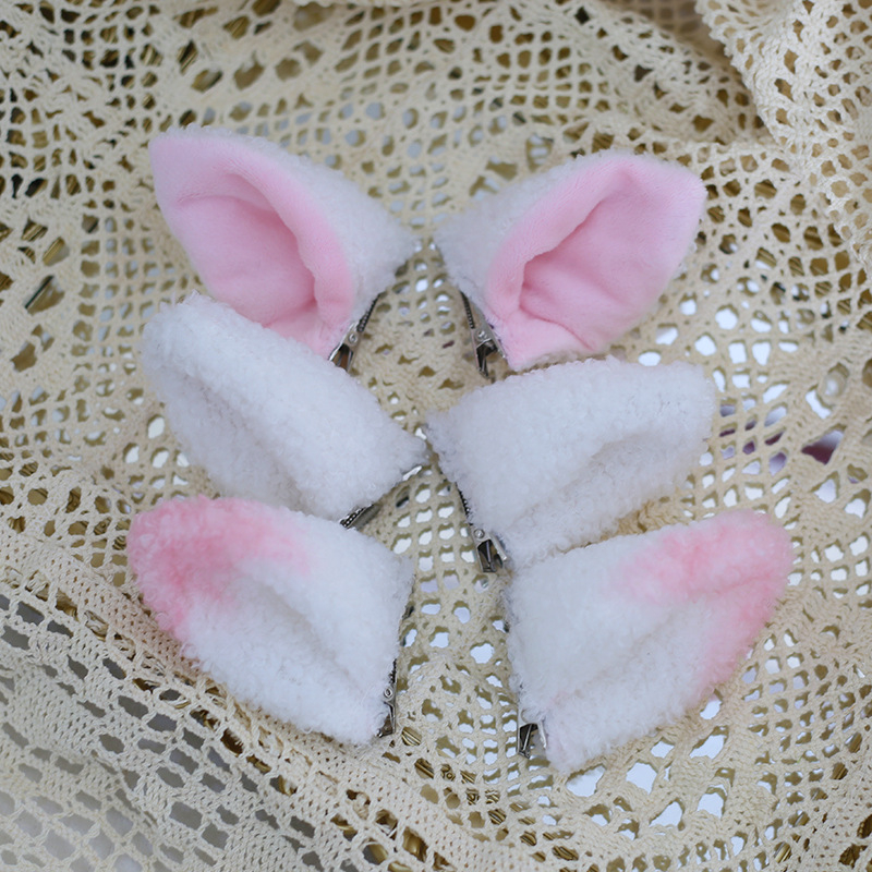 Κλιπ μαλλιών με αυτιά αρνιού, ύφασμα, παιδικός αξεσουάρ μαλλιών, ιαπωνικό στυλ