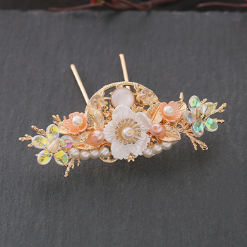 Украса за глава в античен ханфу стил с висяща висулка за челото и пискюли; сплав с посребрено или позлатено покритие; лято 2025.