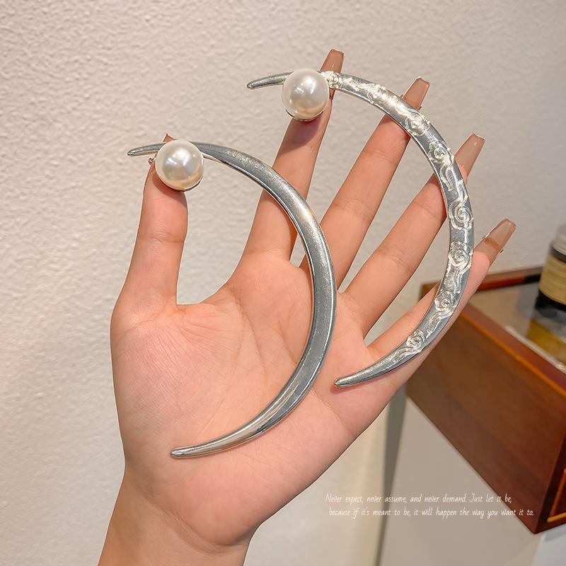 Igla za kosu u obliku mjeseca, etnički stil, metal, elektro platiniranje, Yixi