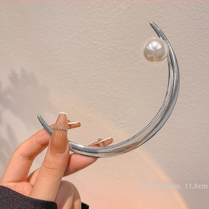 Igla za kosu u obliku mjeseca, etnički stil, metal, elektro platiniranje, Yixi