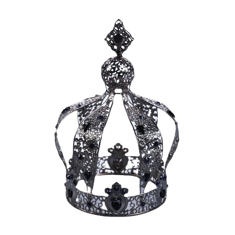 Kruna – Europska retro metalna kruna, ženski headwear za vjenčanja i proslave (Materijal: metal; Stil: Retro, Ženski; Obrada: Elektro kromiranje; Podrijetlo: Jinhua)