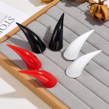 Аксесоар за коса с клип с рог, пластмаса/смола, геометричен дизайн, стил Готик Лолита, подходящ за деца