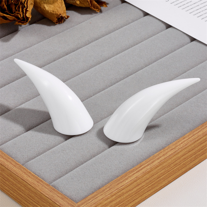 Аксесоар за коса с клип с рог, пластмаса/смола, геометричен дизайн, стил Готик Лолита, подходящ за деца