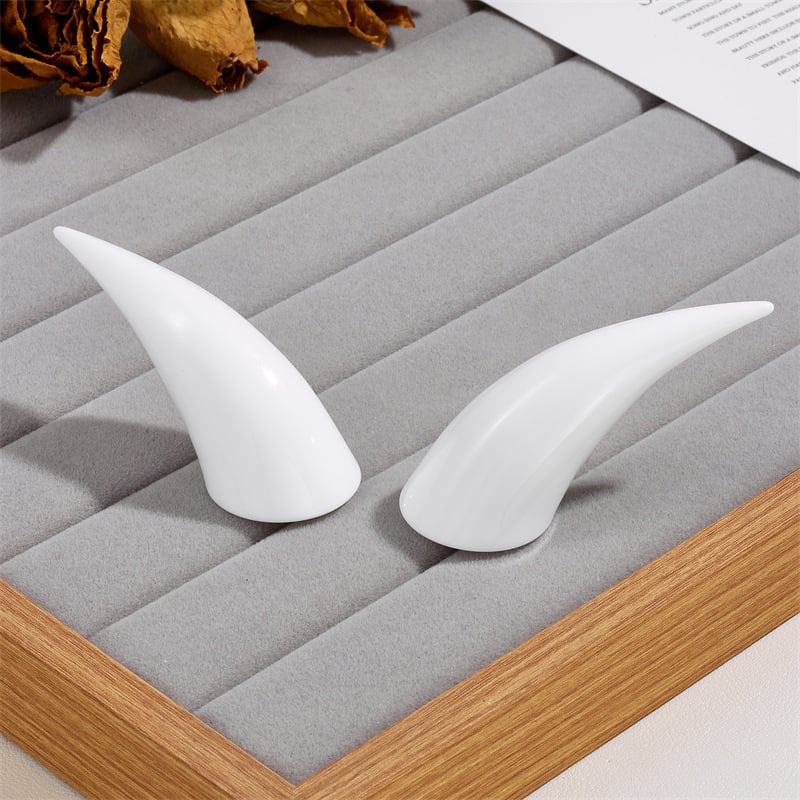 Аксесоар за коса с клип с рог, пластмаса/смола, геометричен дизайн, стил Готик Лолита, подходящ за деца