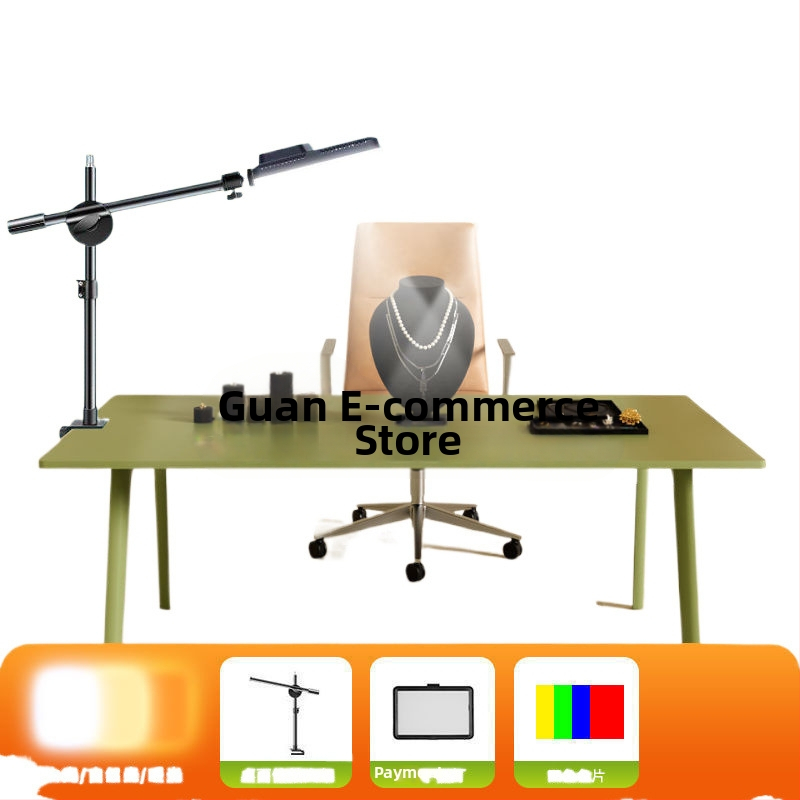 LED papildomoji šviesa juvelyrinei fotografijai - staliniam naudojimui, trys šviesos temperatūros, mažiau nei 10W