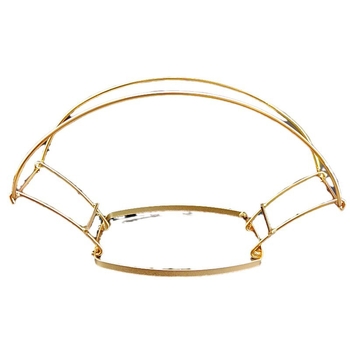 Peakatte ehted vaskist vanaaegse stiiliga geomeetrilise skeleti elektroplaadi viimistlusega Billion Hairpinilt