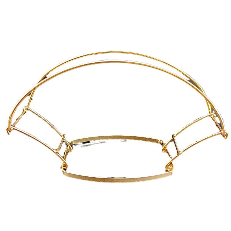 Peakatte ehted vaskist vanaaegse stiiliga geomeetrilise skeleti elektroplaadi viimistlusega Billion Hairpinilt