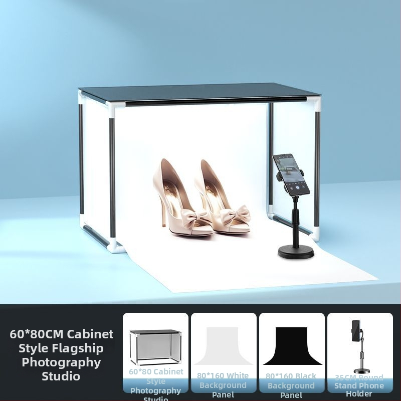 LED papildomas apšvietimas papuošalų fotografavimui — nešiojama fotostudija, 40W, trys šviesos temperatūros, stalinis naudojimas, švelnus be šešėlių apšvietimas