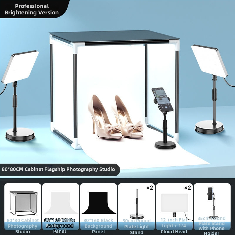 LED papildomas apšvietimas papuošalų fotografavimui — nešiojama fotostudija, 40W, trys šviesos temperatūros, stalinis naudojimas, švelnus be šešėlių apšvietimas