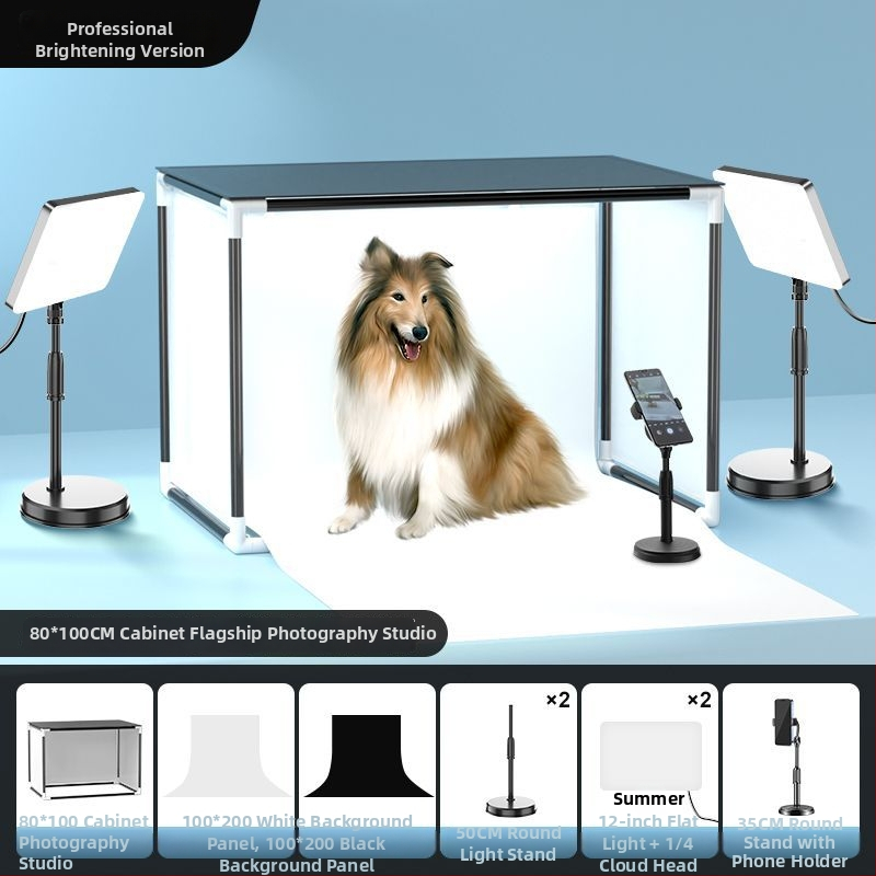 LED papildomas apšvietimas papuošalų fotografavimui — nešiojama fotostudija, 40W, trys šviesos temperatūros, stalinis naudojimas, švelnus be šešėlių apšvietimas