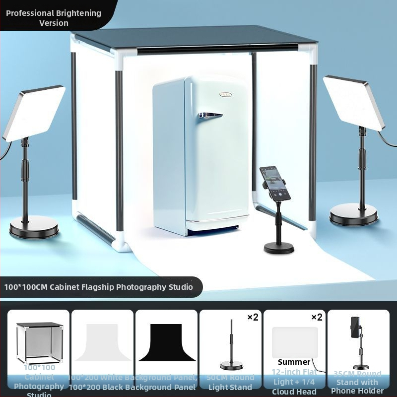 LED papildomas apšvietimas papuošalų fotografavimui — nešiojama fotostudija, 40W, trys šviesos temperatūros, stalinis naudojimas, švelnus be šešėlių apšvietimas