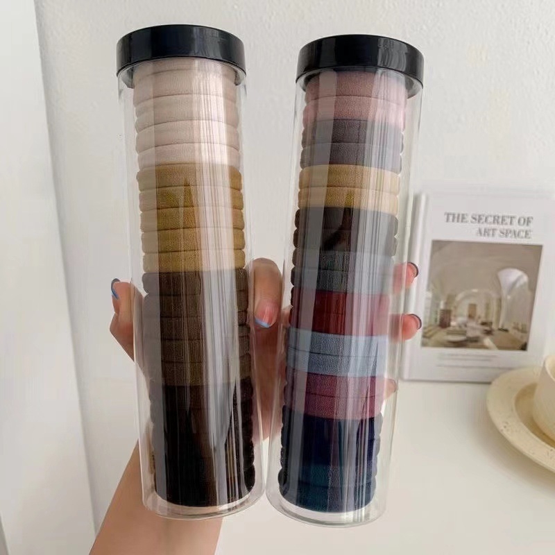 Najlon pletena gumica za kosu, jednostavan dizajn, visoka elastičnost, korejski stil