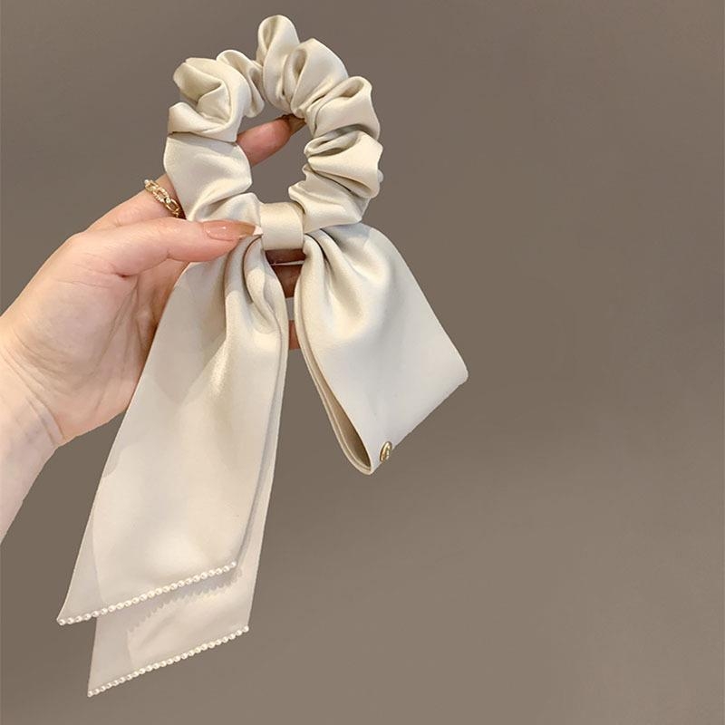 Scrunchie s francuskim stilom vrpce od satena, ručno izrađeno, visoka elastičnost, proljeće 2025
