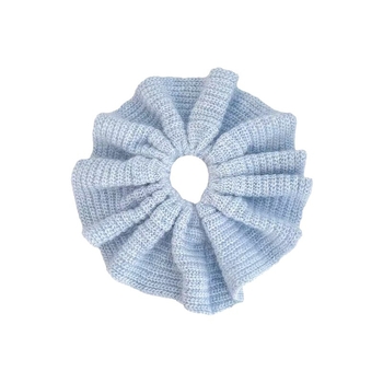 Gumica za kosu od pletene niti, ručna izrada, korejski stil, veliki cvjetni detalj