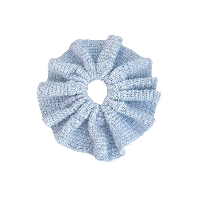 Gumica za kosu od pletene niti, ručna izrada, korejski stil, veliki cvjetni detalj