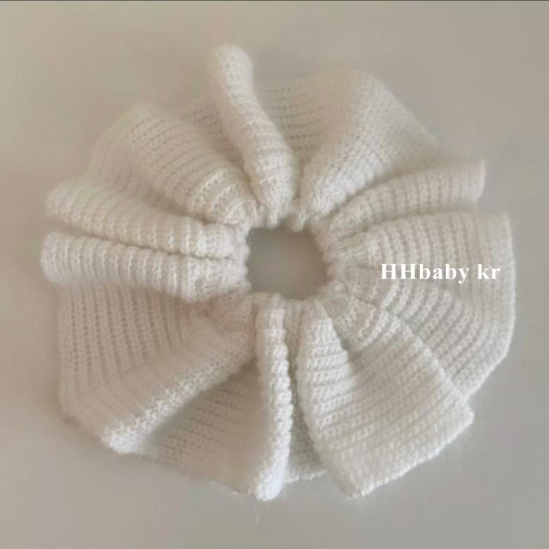 Gumica za kosu od pletene niti, ručna izrada, korejski stil, veliki cvjetni detalj