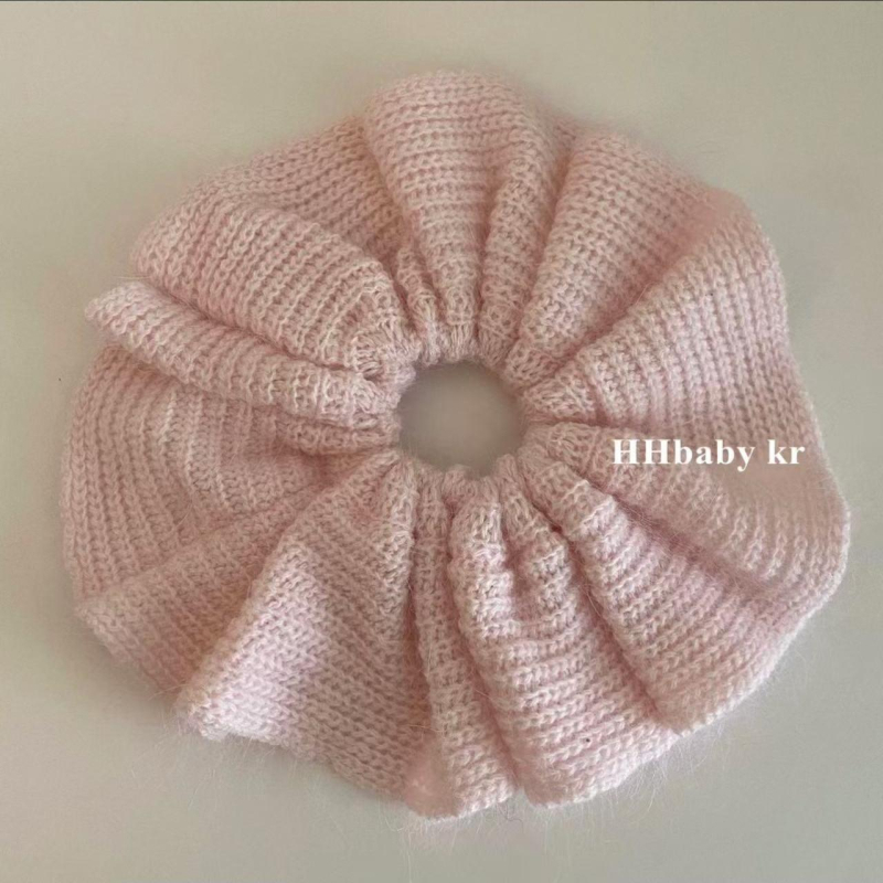 Gumica za kosu od pletene niti, ručna izrada, korejski stil, veliki cvjetni detalj