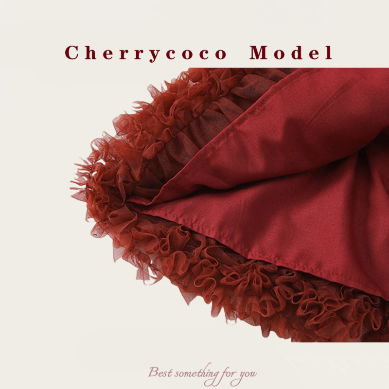 Cherrycoco haljina za djevojčice – princes stil bez rukava, Zima 2025, glavni materijal regenerirana celulozna vlakna 80%, podstava 100% pamuk, za djecu 3–8 godina